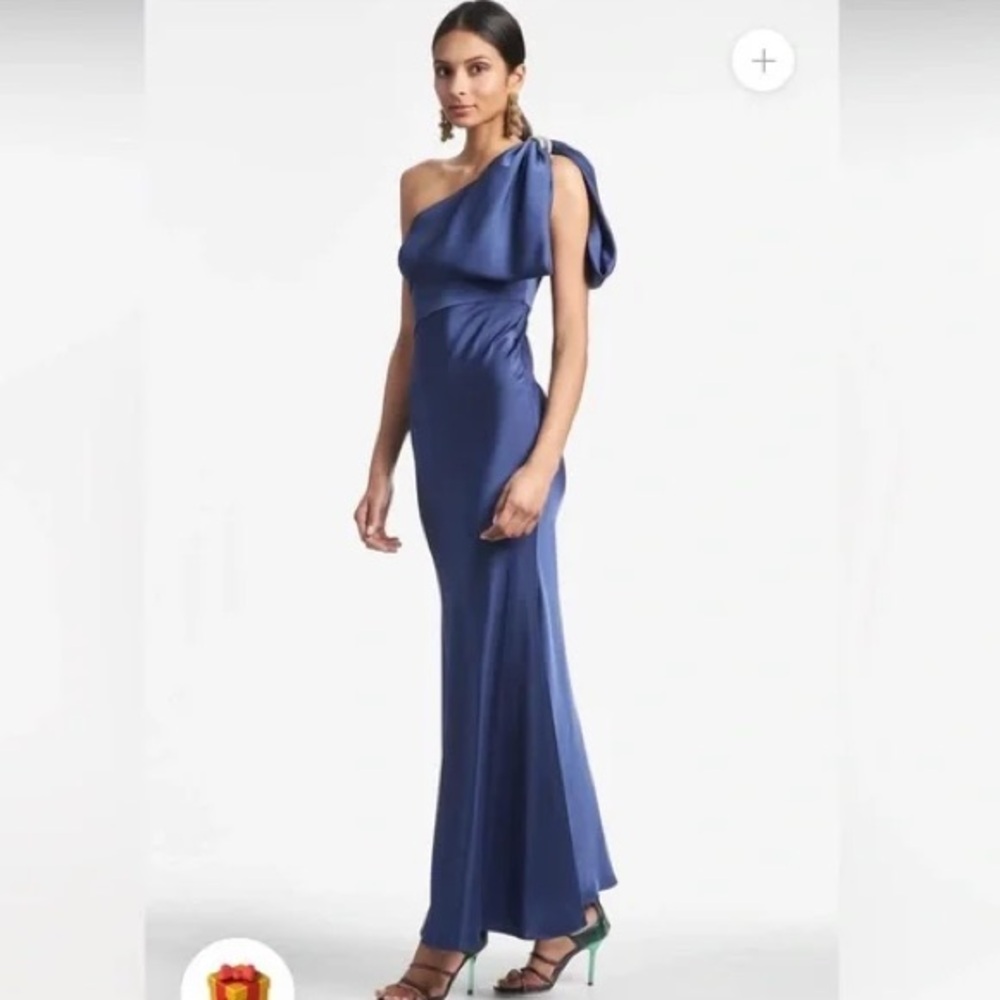 Sachin + Babi Blue One-Shoulder Maxi Dress